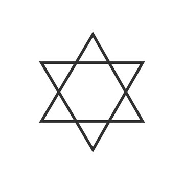 Vector illustration of star of David (symbol of Israel)