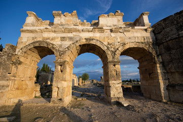 Ruins of ancient city Hierapolis, Denizli / Turkey