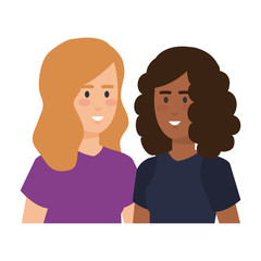 Fototapeta premium couple of women characters