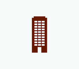 office building icon on white background