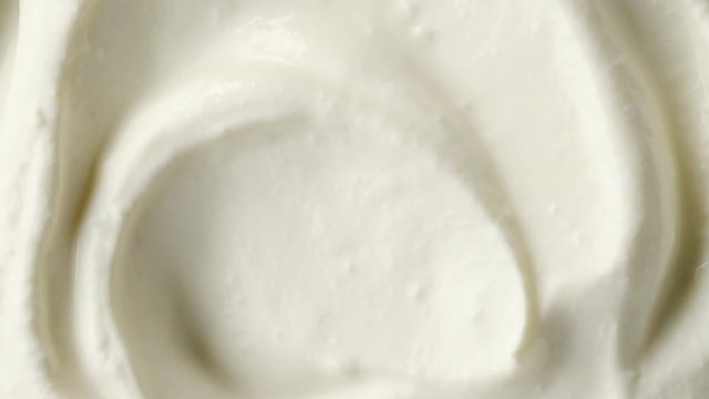 rotating swirl of sour cream or greek yogurt