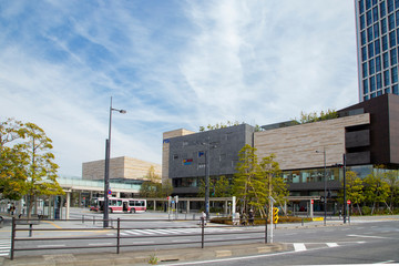 Fototapeta na wymiar Landscape of Futakotamagawa station's bus terminal