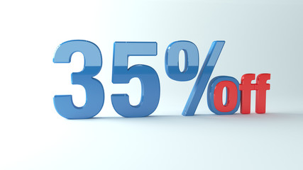 35% off, discount banner, element. 