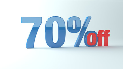 70% off, discount banner, element. 