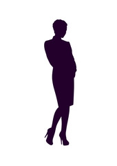 silhouette of a business lady