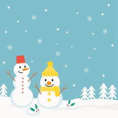 Snowman background illustration