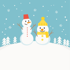 Snowman background illustration