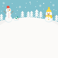 Snowman background illustration