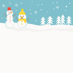 Snowman background illustration