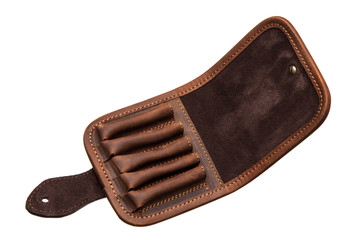 leather bandolier isolated on a white
