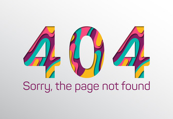 Web 404 Error the page not found vector concept.