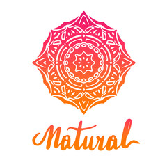 Round decorative ornament element. Mandala