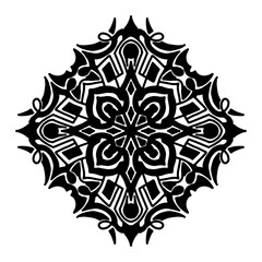 Round decorative ornament element. Mandala