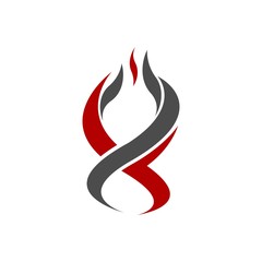 Flame logo Vector template. fire logo design graphic. torch logo Design element. hot fire icon. Gas logo illustration. ignite symbol . heat sign. energy silhouette.