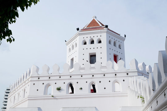 Phra Sumen Fort Bangkok, Thailand. It is the hexagonal-shape concrete fort built in the reign of King Rama I.