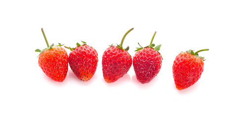 Strawberries isolated on white background