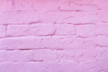 Pink brick wall. Close-up. Texture.