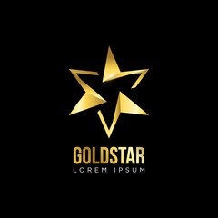 Obraz premium Gold Star Logo