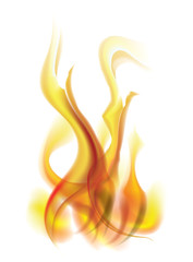 Vector flame. For used on white background.