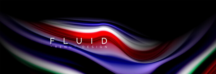 Fluid wave line background or pattern. Geometric technology abstract background. Movement effect.