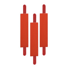 Bear Candle stick graph trading chart trade in the forex.