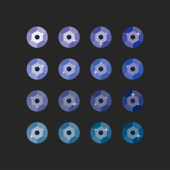 Fototapeta premium The Blue Sequin, Glitter. Abstract Vector Object.