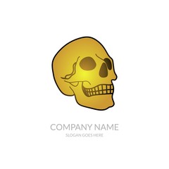 Skull Vector Icon Outline Community Business Company Stock Logo Design Template