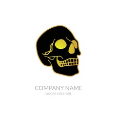 Skull Vector Icon Outline Community Business Company Stock Logo Design Template