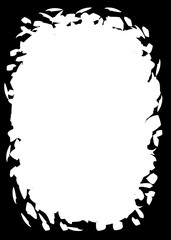 Decorative Black and White Photo Frame. Type Text Inside, Use as Overlay or for Layer Mask.