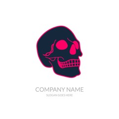 Skull Vector Icon Outline Community Business Company Stock Logo Design Template