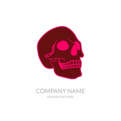Skull Vector Icon Outline Community Business Company Stock Logo Design Template