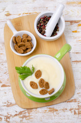 Thick vegetable cream soup