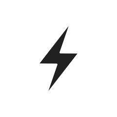 Lightning, electric power vector design element. Energy and thunder electricity symbol . Lightning bolt sign. Flash vector emblem template. Power fast speed