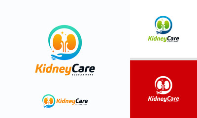 Kidney Care logo designs concept vector, Health Kidney logo template