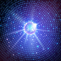 Disco ball background. Disco party poster