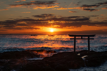 大洗磯前神社の日の出