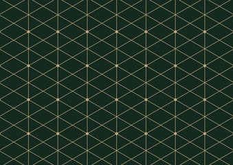 Abstract geometric pattern with lines on dark green background2