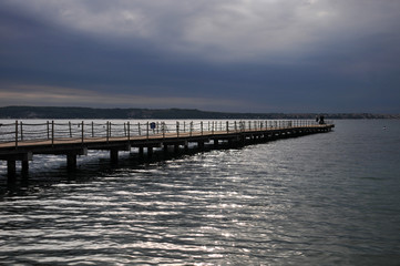 Fototapeta premium pier at sunset