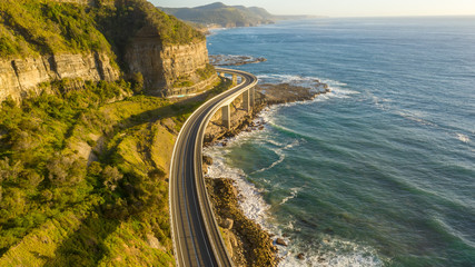 Scenic and sunny day on the Sea Cliff Bridge