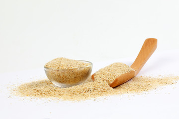 Psyllium Husk Isobgol on white background