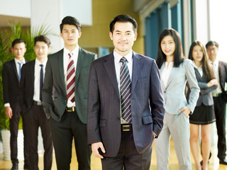 portrait of team of asian business people