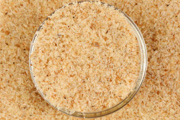 Psyllium Husk Isobgol on white background