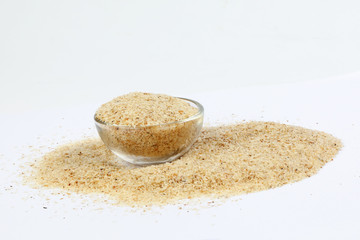 Psyllium Husk Isobgol on white background