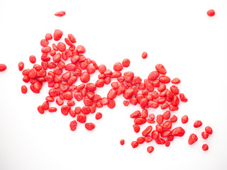 Creative red stone on white