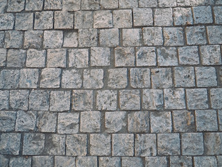 Stone pattern on tile floor with grid line for background.