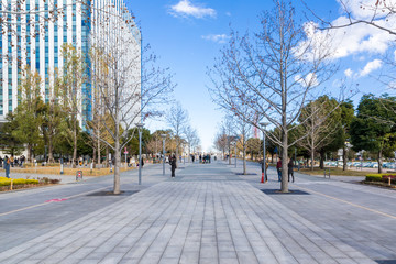 (東京都ｰ都市風景)お台場遊歩道から見る風景７