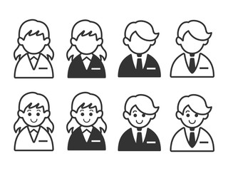 外国人アイコンセット