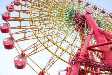 観覧車と神戸の町