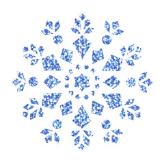 Beautiful Christmas Snowflake. Glitter Crystal.