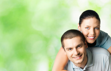 Fototapeta premium Portrait of happy couple, outdoors